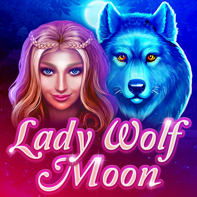 Сover of the Lady Wolf Moon slot machine from Hugewin.