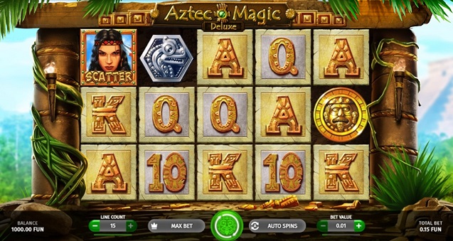 Aztec Magic Deluxe Slot Machine  Hugewin.
