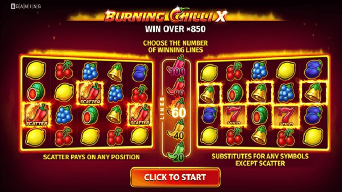 Burning Chile X slot machine by Huguevin.
