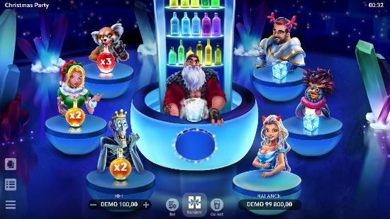 Christmas Party slot machine base game from Hugewin.