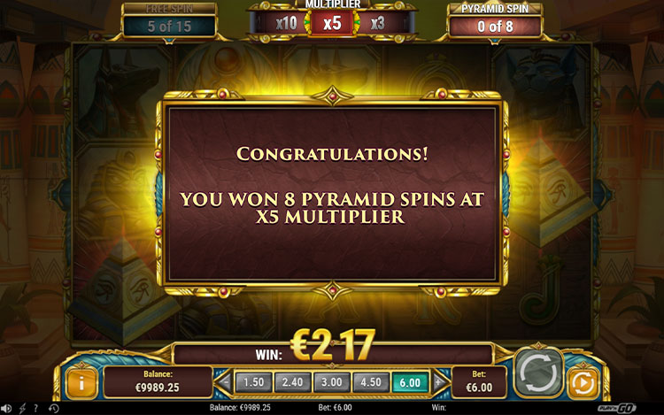 Legacy of Egypt slot machine win from Hugewin.